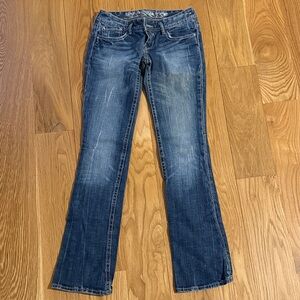 Express Women's Boot Cut Jeans in Dark Blue